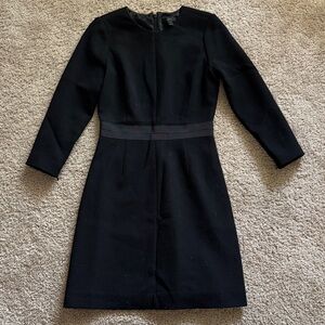 J. Crew Elegant Black Long Sleeve Dress